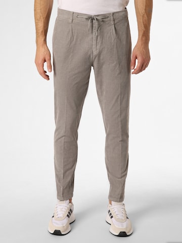 Finshley & Harding Tapered Pleated Pants 'Riley' in Grey: front