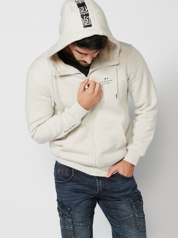 KOROSHI Sweatjacke in Beige