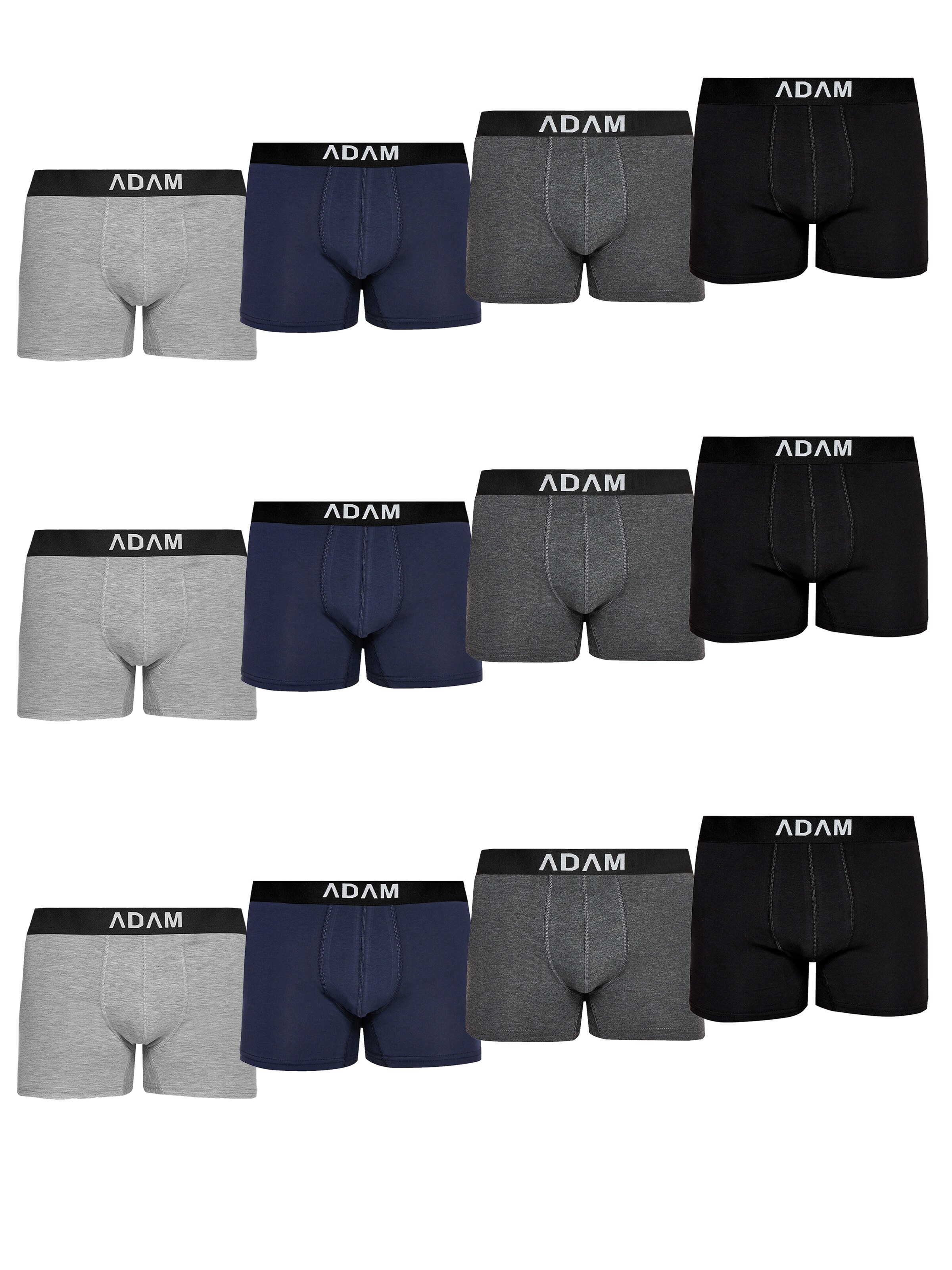Adam Boxershorts '12er Pack'‌ in azur, Produktansicht