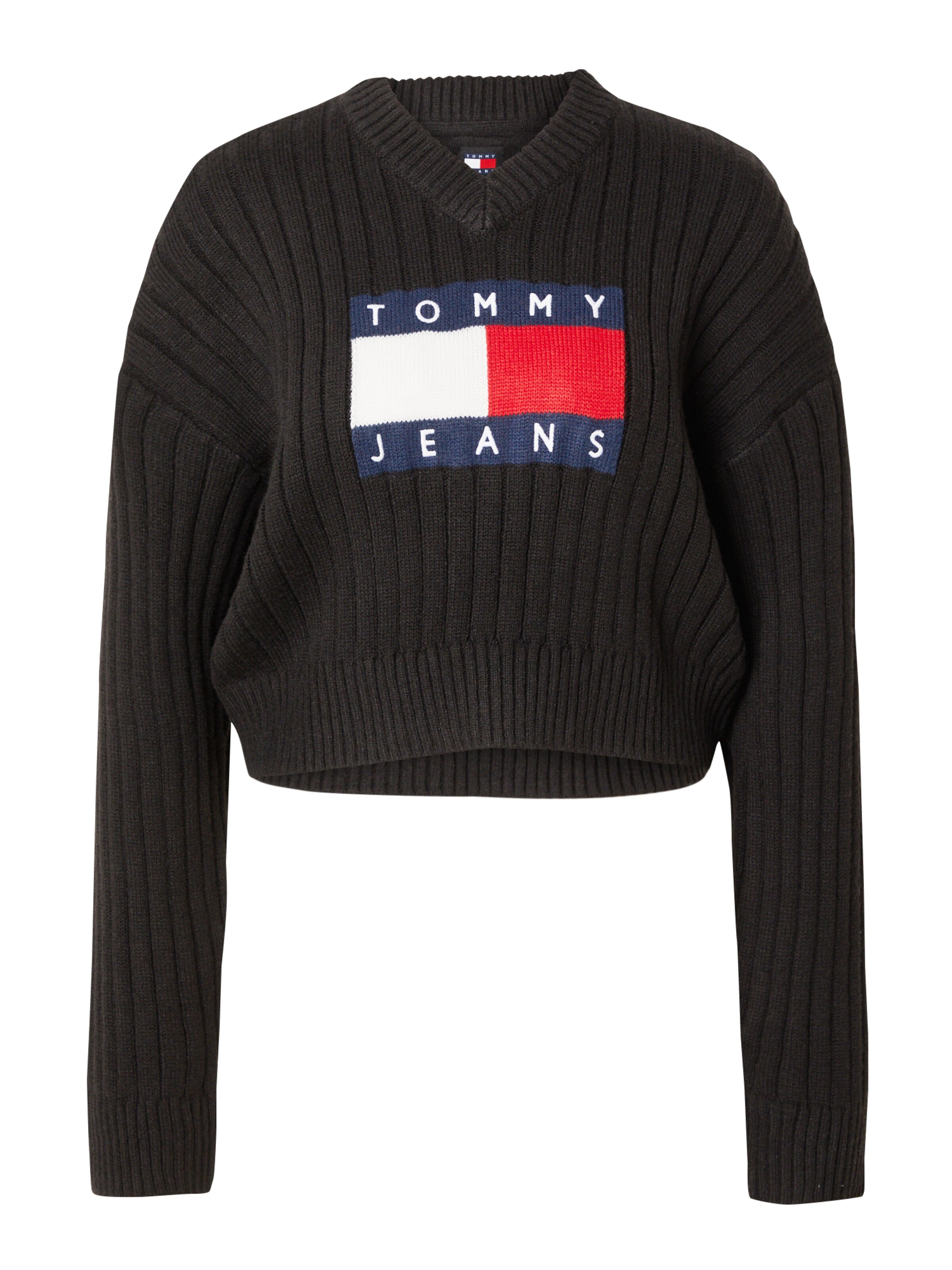 Pull-over Tommy Jeans en noir : devant