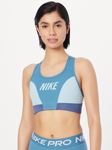 Bustino Reggiseno sportivo di NIKE in blu: frontale