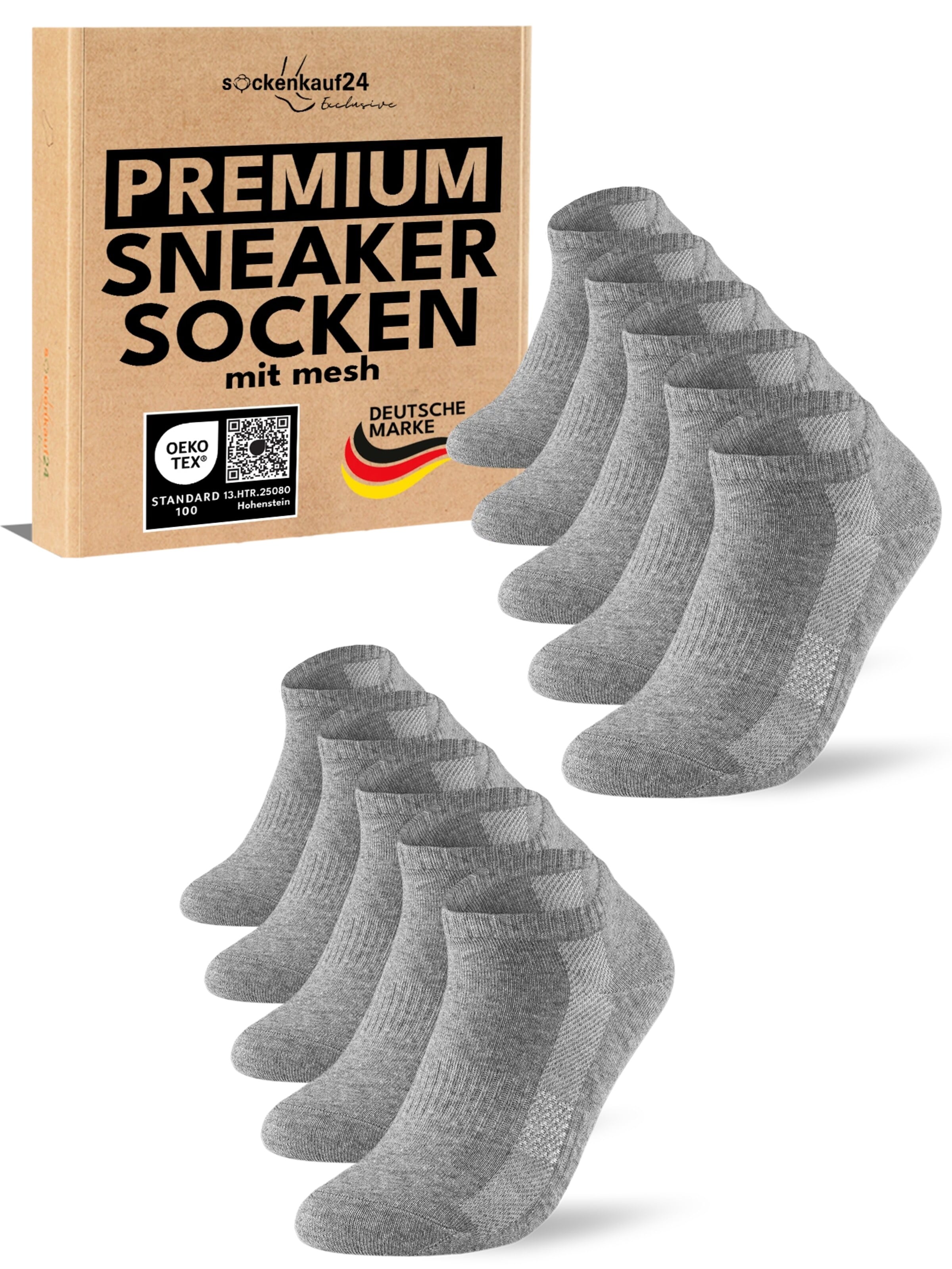 sockenkauf24 Füßlinge‌‌‌‌‌ in Grau: Vorderseite