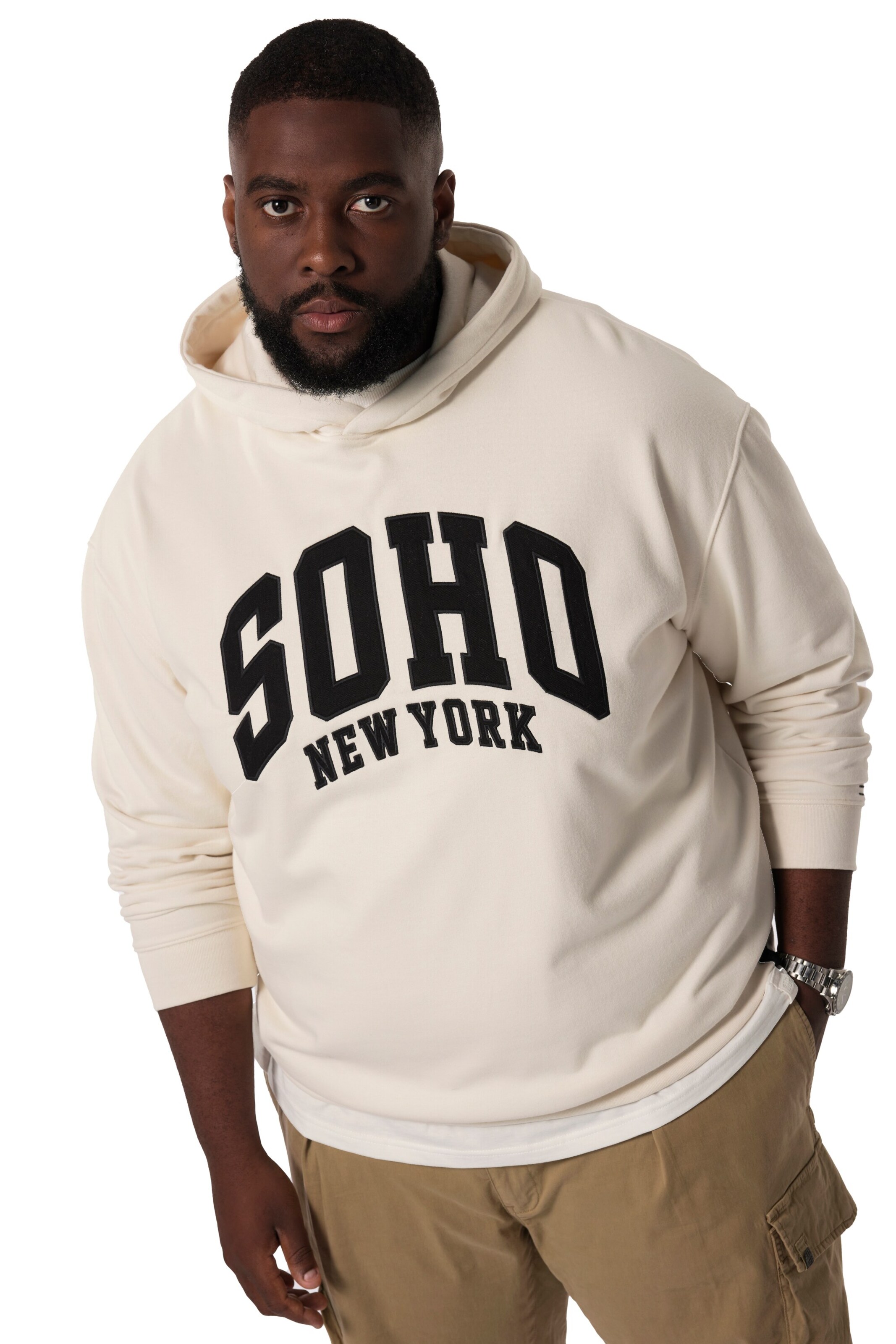 STHUGE Sweatshirt in Beige: Vorderseite