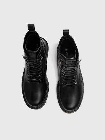 Pull&Bear Lace-Up Boots in Black