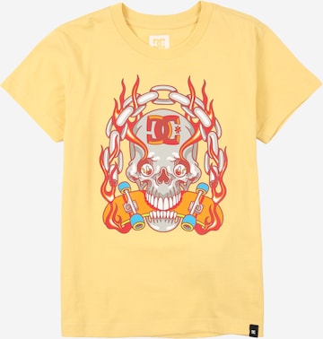 DC Shoes Funktsionaalne särk 'BURNING SKULL', värv kollane: eest vaates