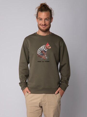 Felpa 'Tour de Franz' di Watapparel in verde: frontale