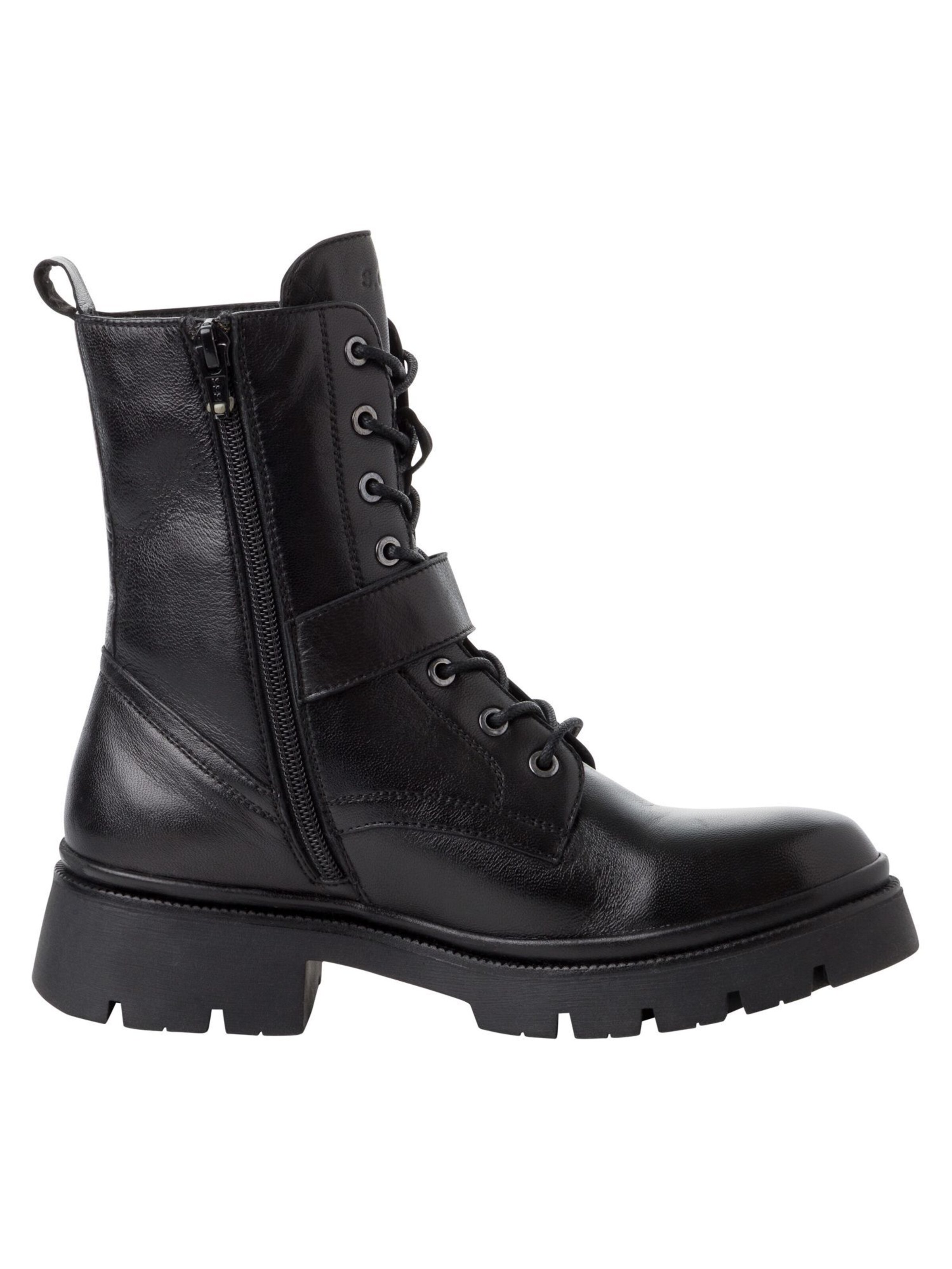 s.Oliver Lace-Up Ankle Boots in Black