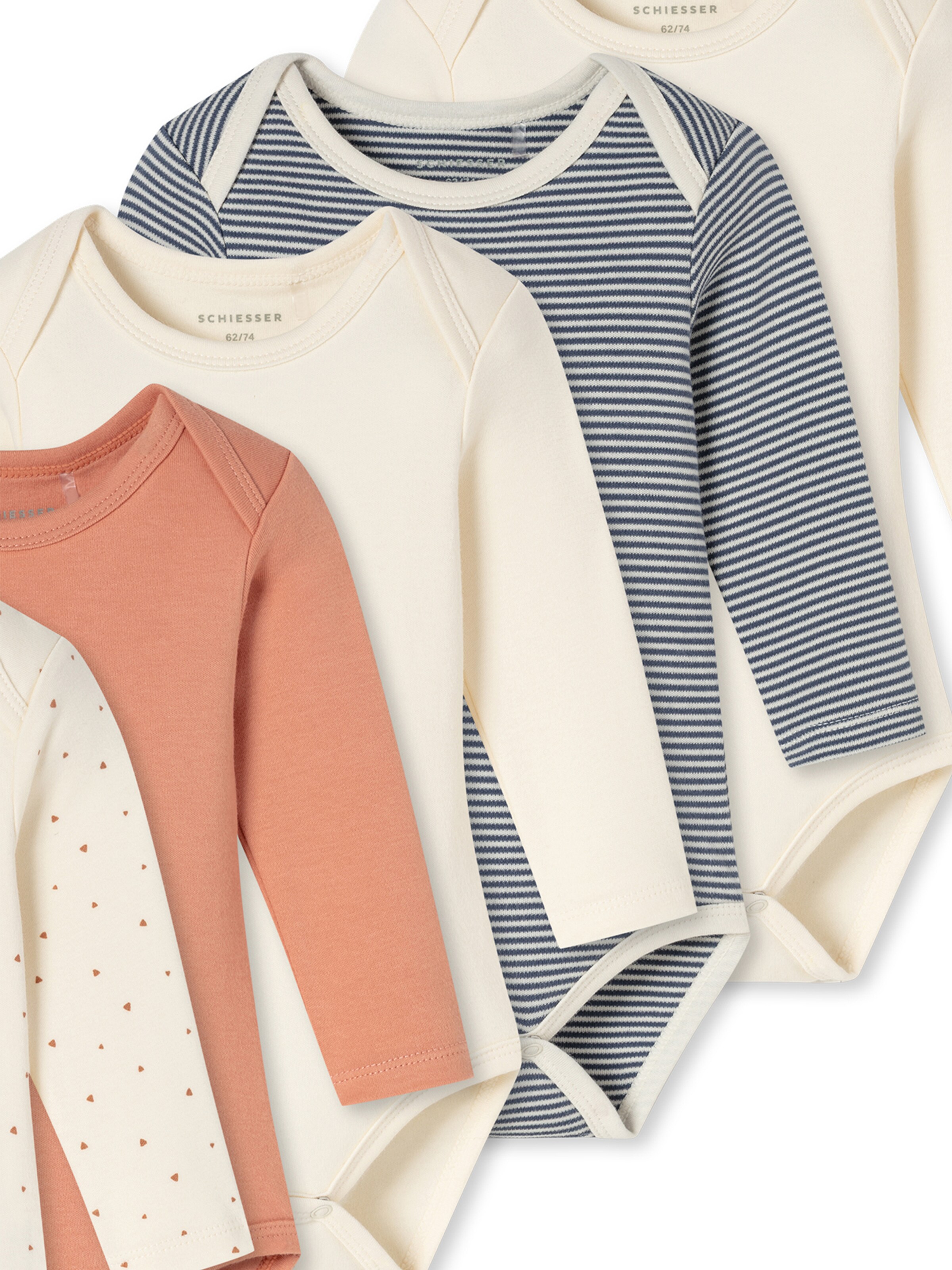 SCHIESSER Rompertje/body ' Fine Rib Multi ' in Blauw