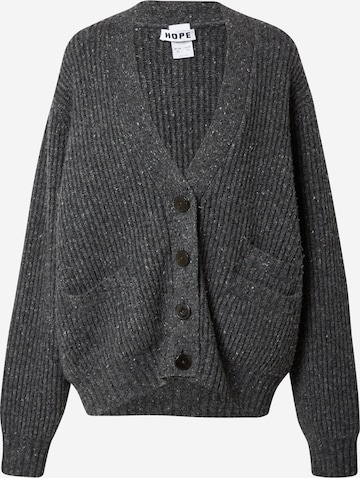 HOPE Knit Cardigan 'Core' in Grey: front