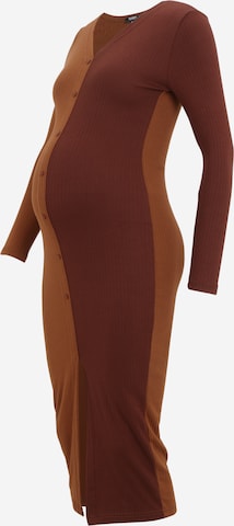 Missguided Maternity Dress in Brown: front