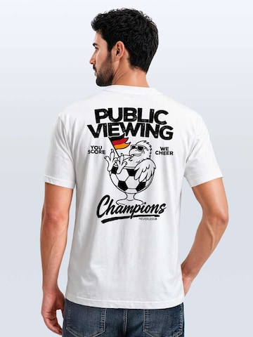 Neverless Shirt 'Public Viewing Champion'‌‌‌‌‌‌‌‌‌ in Weiß