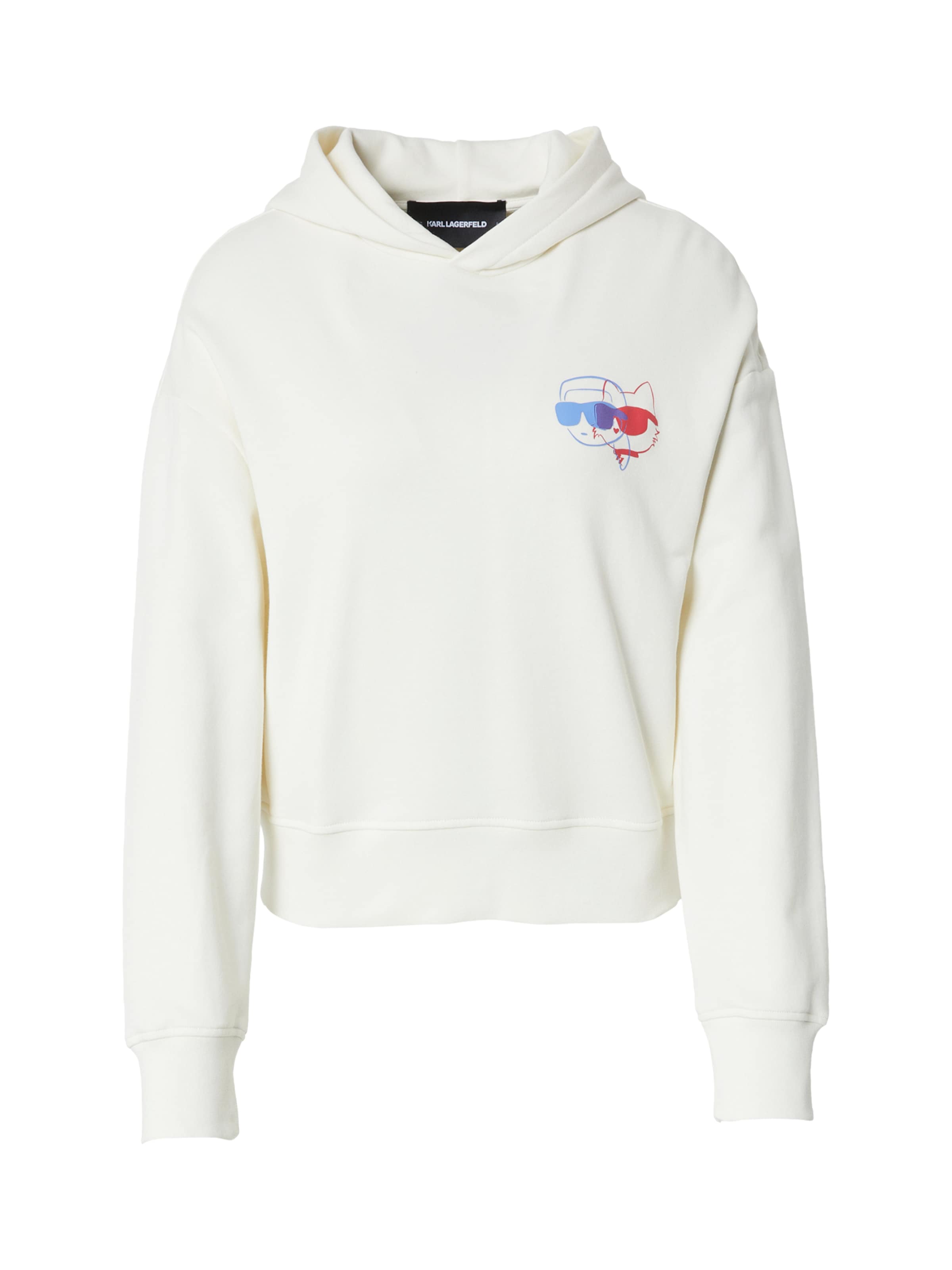 Karl Lagerfeld - Sudadera 'IKON' en blanco: frente
