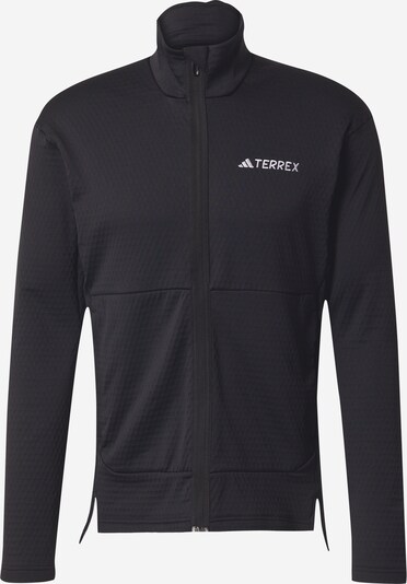 ADIDAS TERREX Athletic fleece jacket in Black / White, Item view