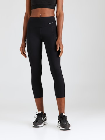 NIKE Skinny Sporthose in Schwarz: predná strana