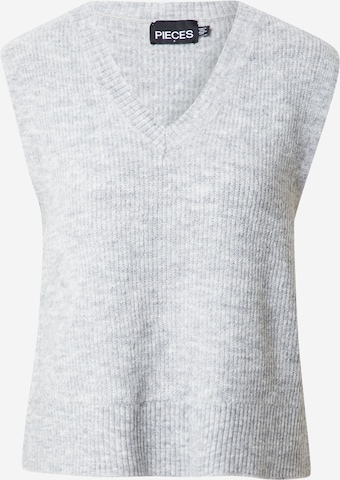 PIECES Пуловер 'Jennifer' в сиво: отпред