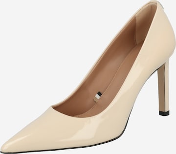 BOSS Black - Zapatos con plataforma 'Janet' en beige: frente