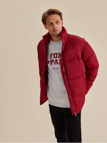 DAN FOX APPARELZimska jakna 'Hanno' - crvena boja: prednji dio