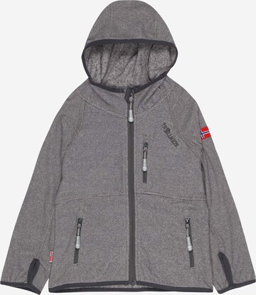 TROLLKIDS Athletic Fleece Jacket 'Sandefjord' in Grey: front