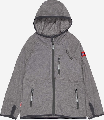 TROLLKIDS Athletic fleece jacket 'Sandefjord' in Grey: front