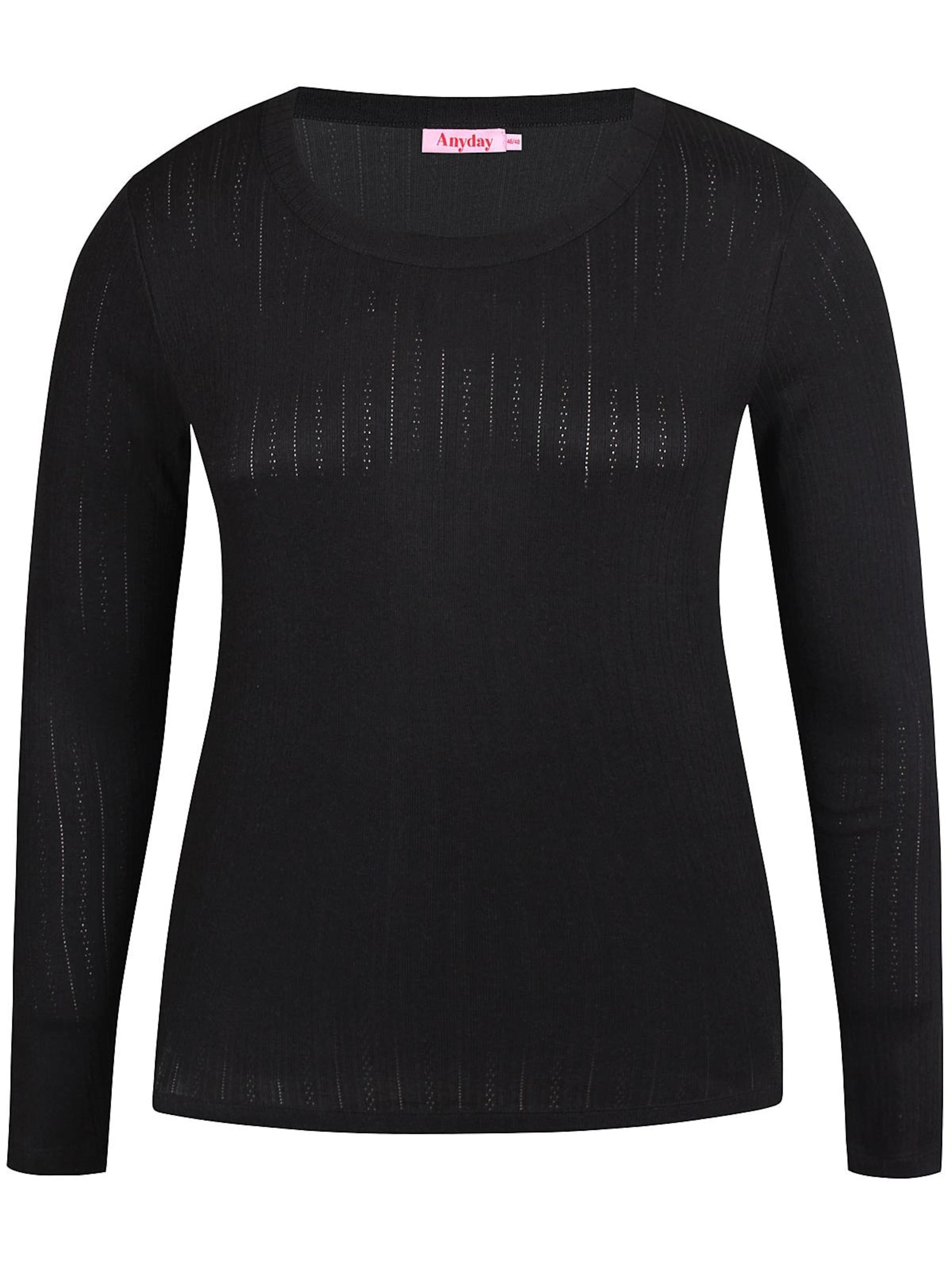 Anyday Trui 'Magnolia 350' in Zwart: voorkant