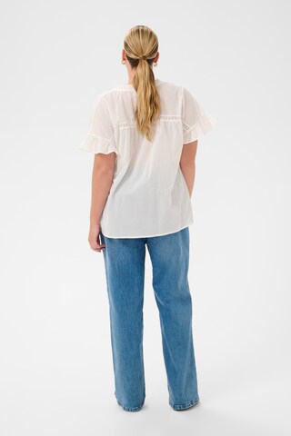 KAFFE CURVE Bluse 'KCValeria' i hvid