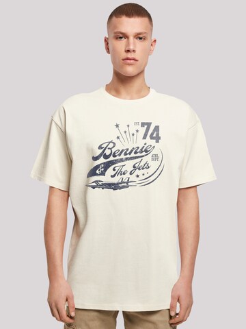 T-Shirt 'Elton John Bennie And The Jets' F4NT4STIC en beige : devant