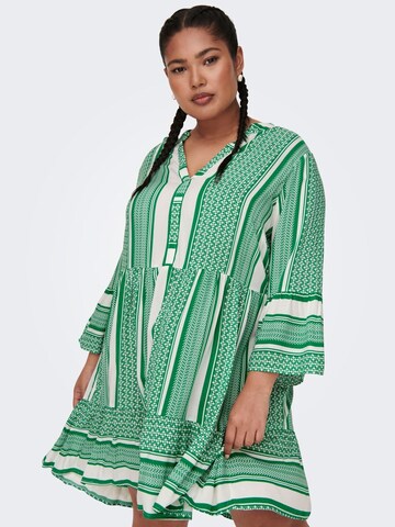 ONLY Carmakoma - Vestido camisero 'Marrakesh' en verde: frente