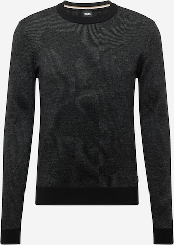 BOSS Black Sweater in Black: front