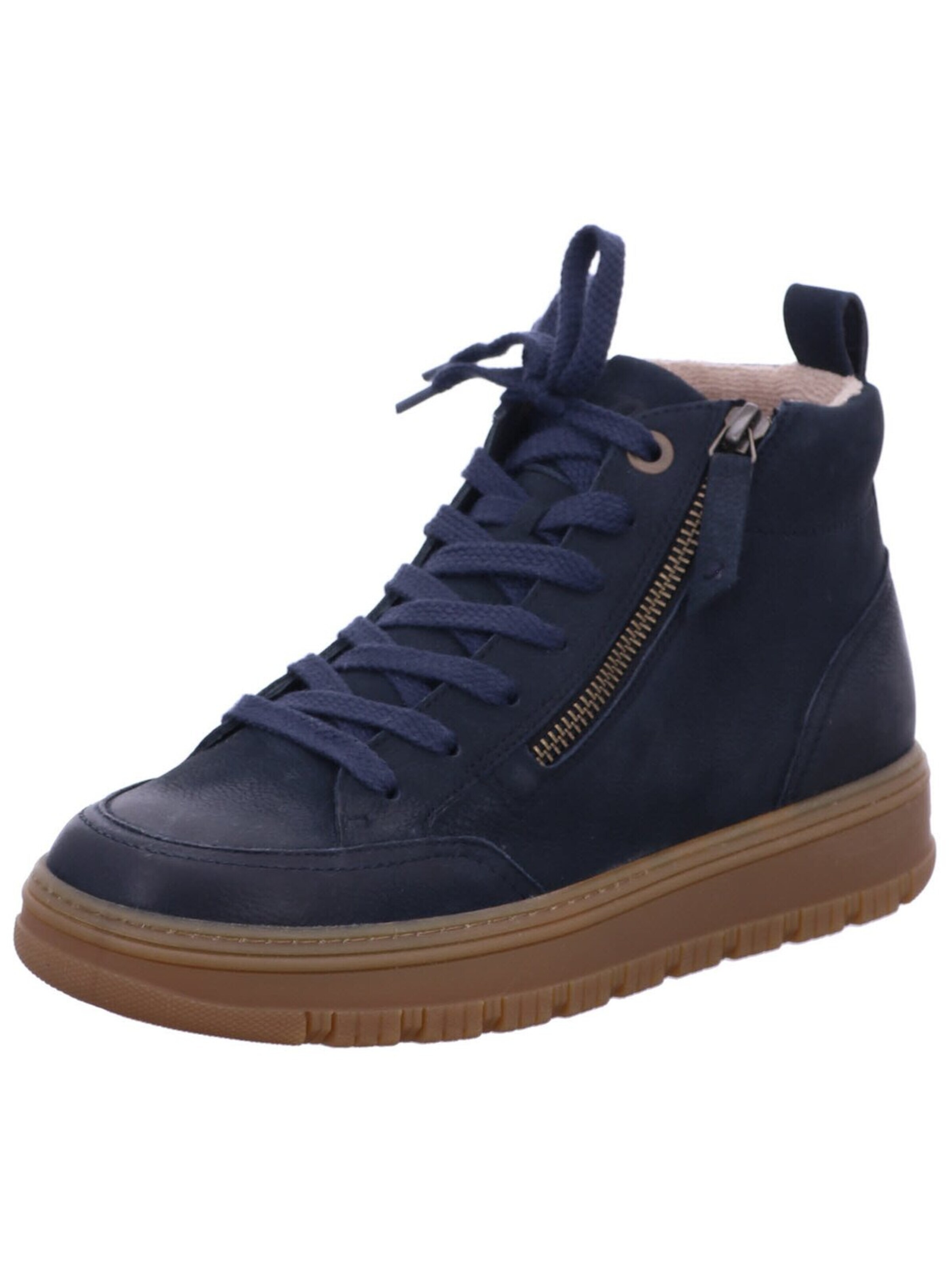 Sneaker alta 'Stiefel Damen 5289-068 Rauleder in blau' di Paul Green in blu: frontale