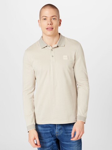 BOSS Orange Shirt 'Peoxfordlong' in Grey: front