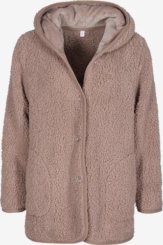 Loungeable Fleece Jacket in Grey: front