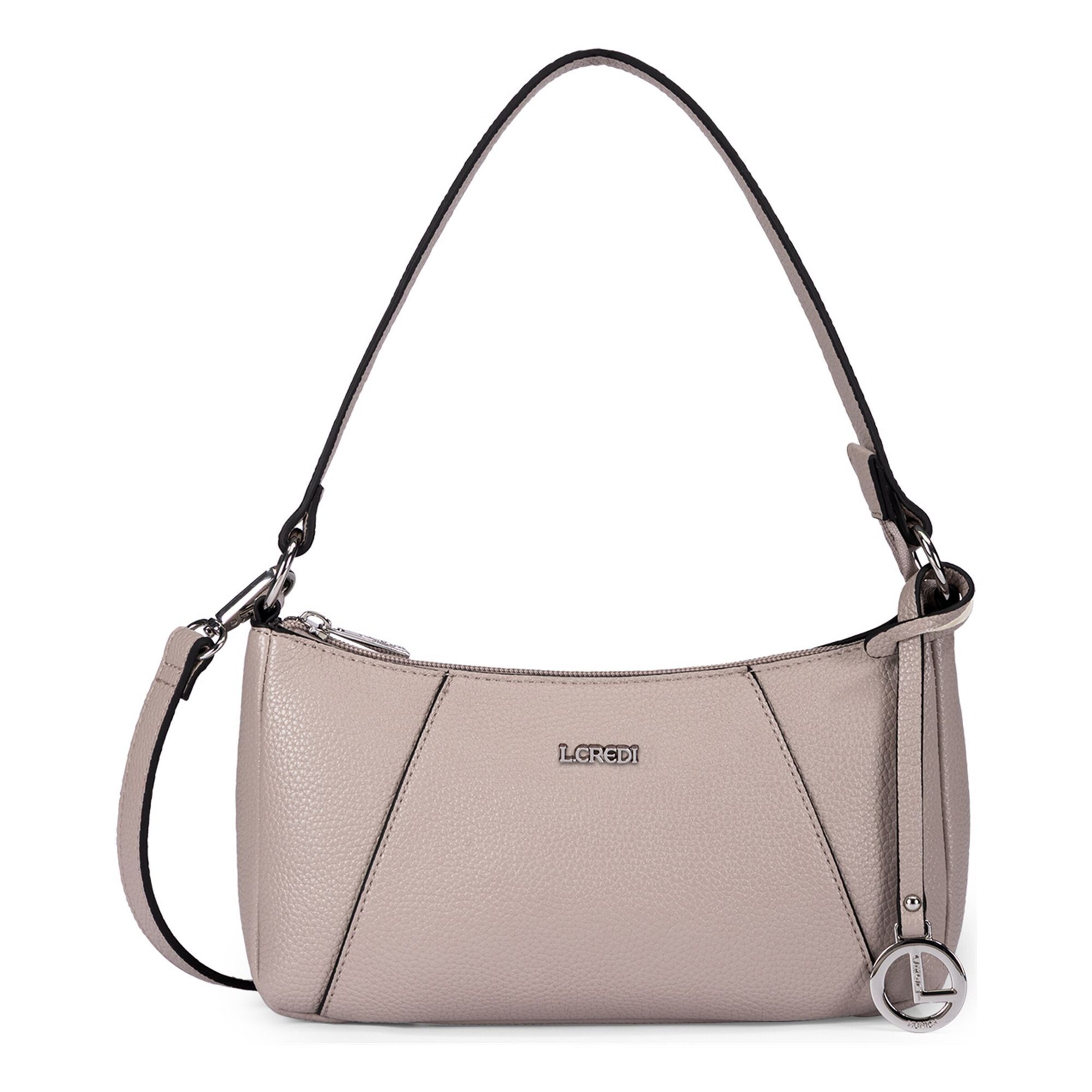 Borsa a spalla 'Michaela' di L.CREDI in beige: frontale