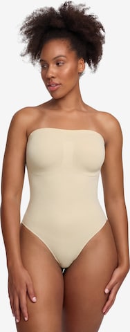 Body modelant 'Trägerloser Bodysuit Sculpting Shapewear mit String' cfab (formerly creamy fabrics) en blanc : devant