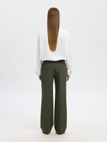 Wide Leg Pantalon à plis 'SLFRITA' SELECTED en vert