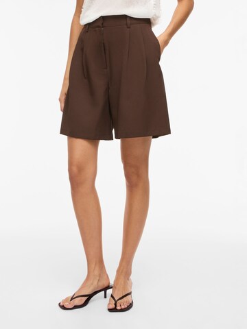 Wide Leg Pantalon à pince 'VIEmla' VILA en marron : devant