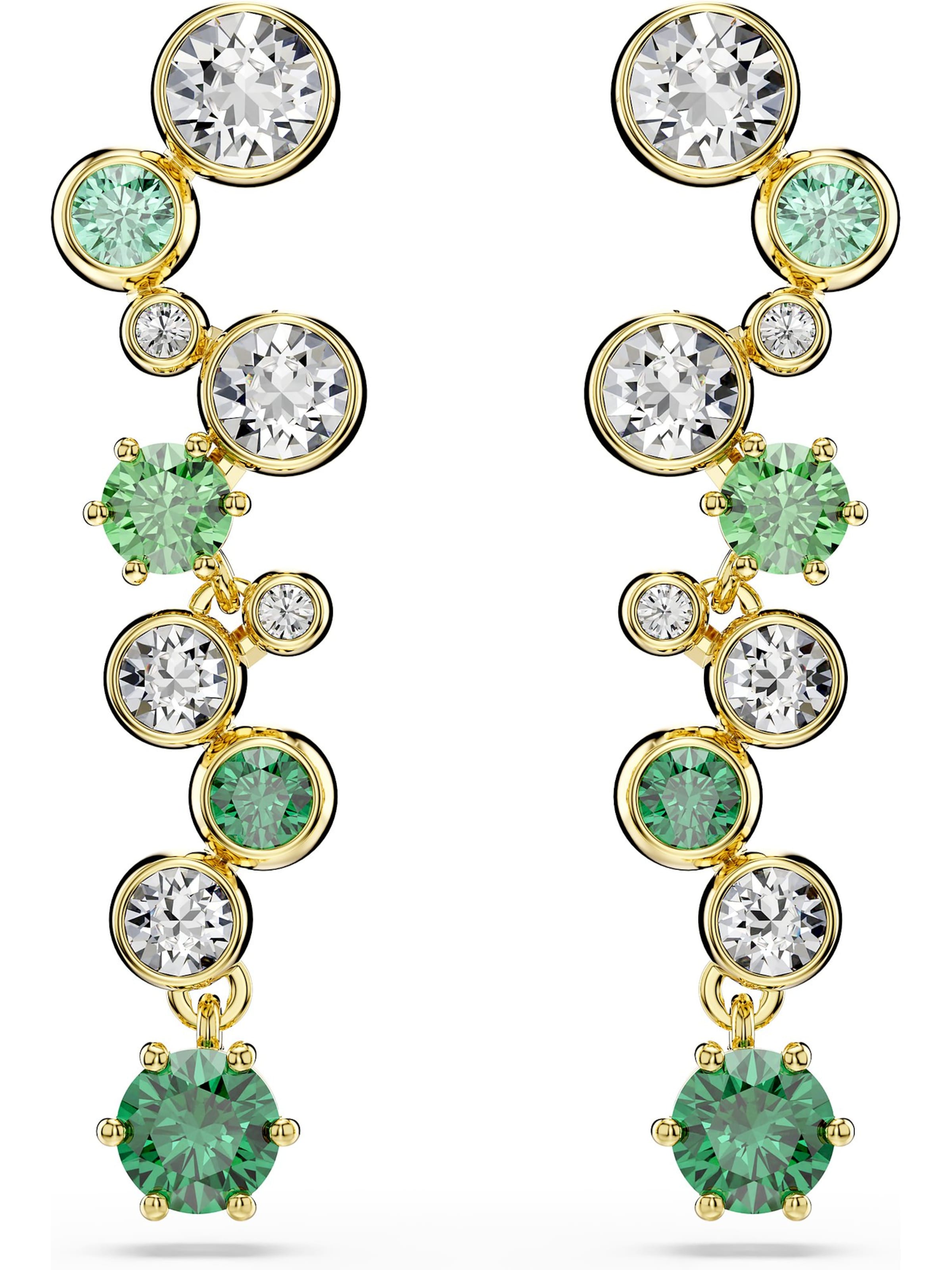 Swarovski Ohrringe in Grün: Vorderseite