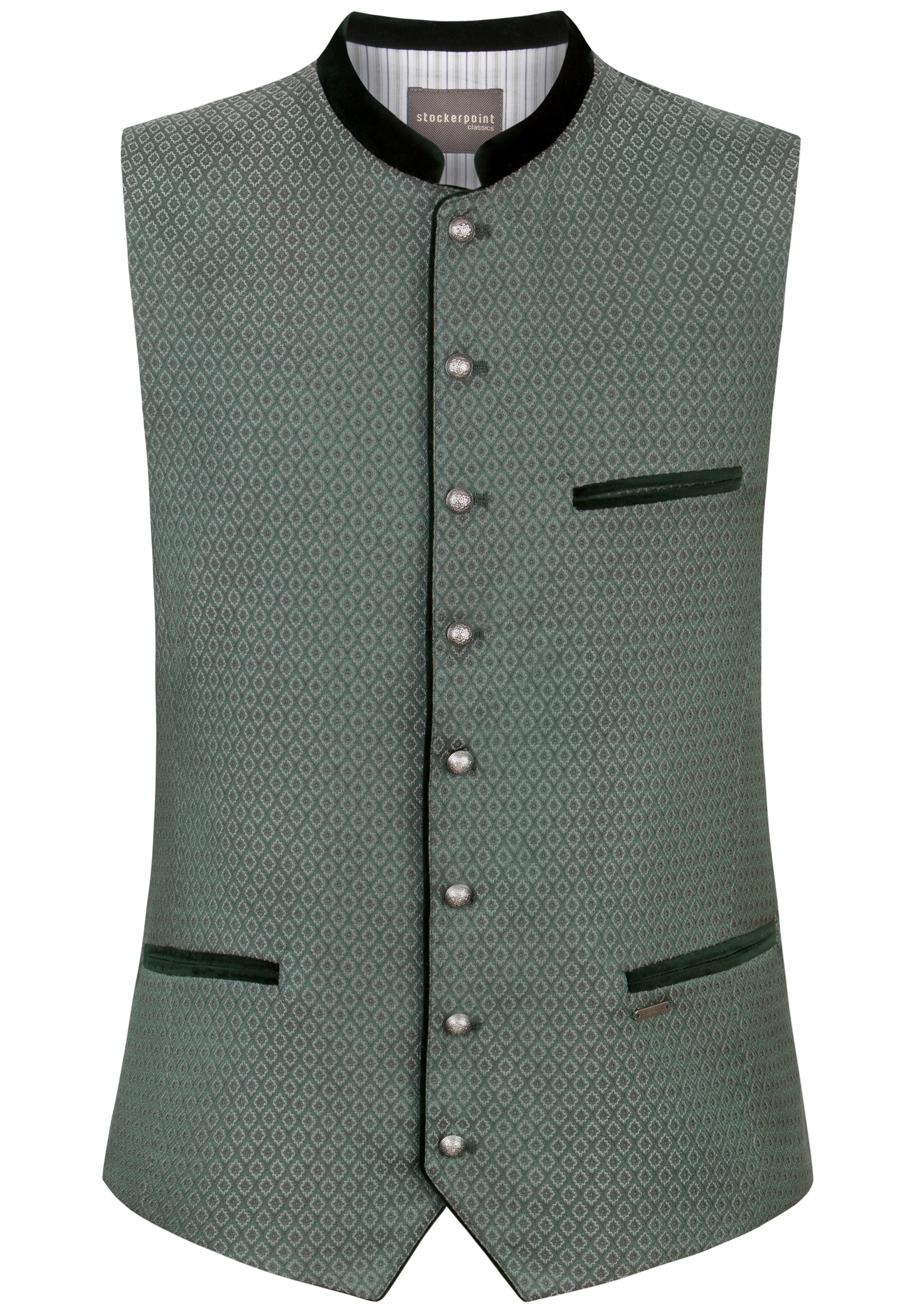 STOCKERPOINT Traditional Vest 'Amato' in Green: front