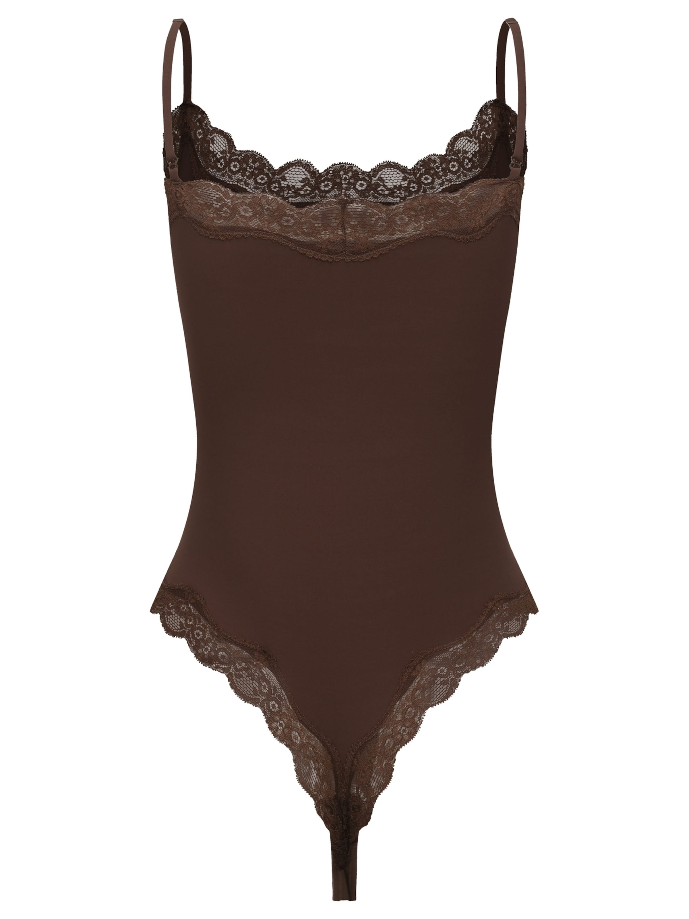 cfab (formerly creamy fabrics) - Body 'Bodysuit String mit Lace' en marrón