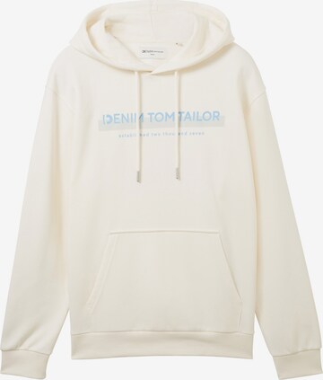 TOM TAILOR DENIM Sweatshirt in Beige: front