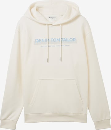 TOM TAILOR DENIM Sweatshirt in Beige: predná strana