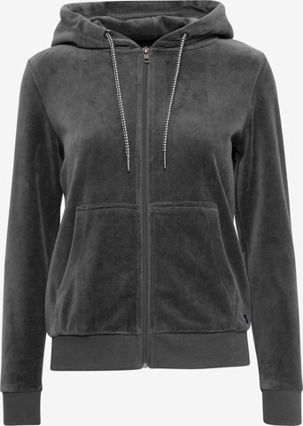 Oxmo Kapuzensweatjacke 'NICKY' in Grau: predná strana