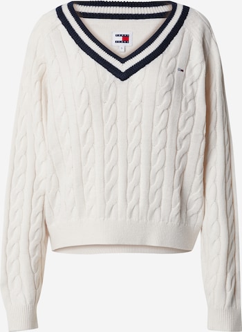 Pull-over Tommy Jeans en blanc : devant