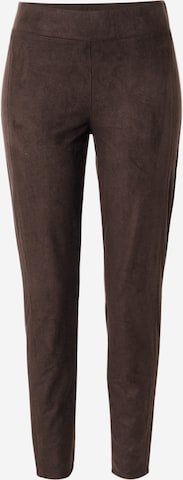 GERRY WEBER Slimfit Broek 'Natural Me' in Bruin: voorkant