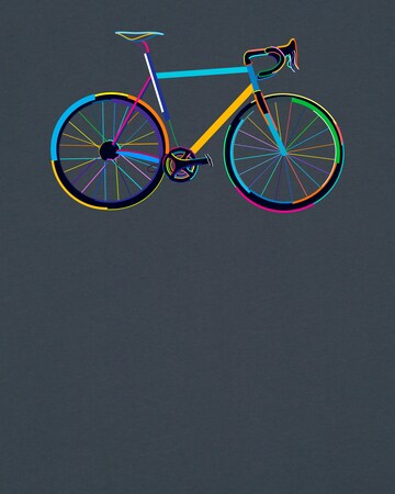 Watapparel Shirt 'Fahrrad by night' in Grijs