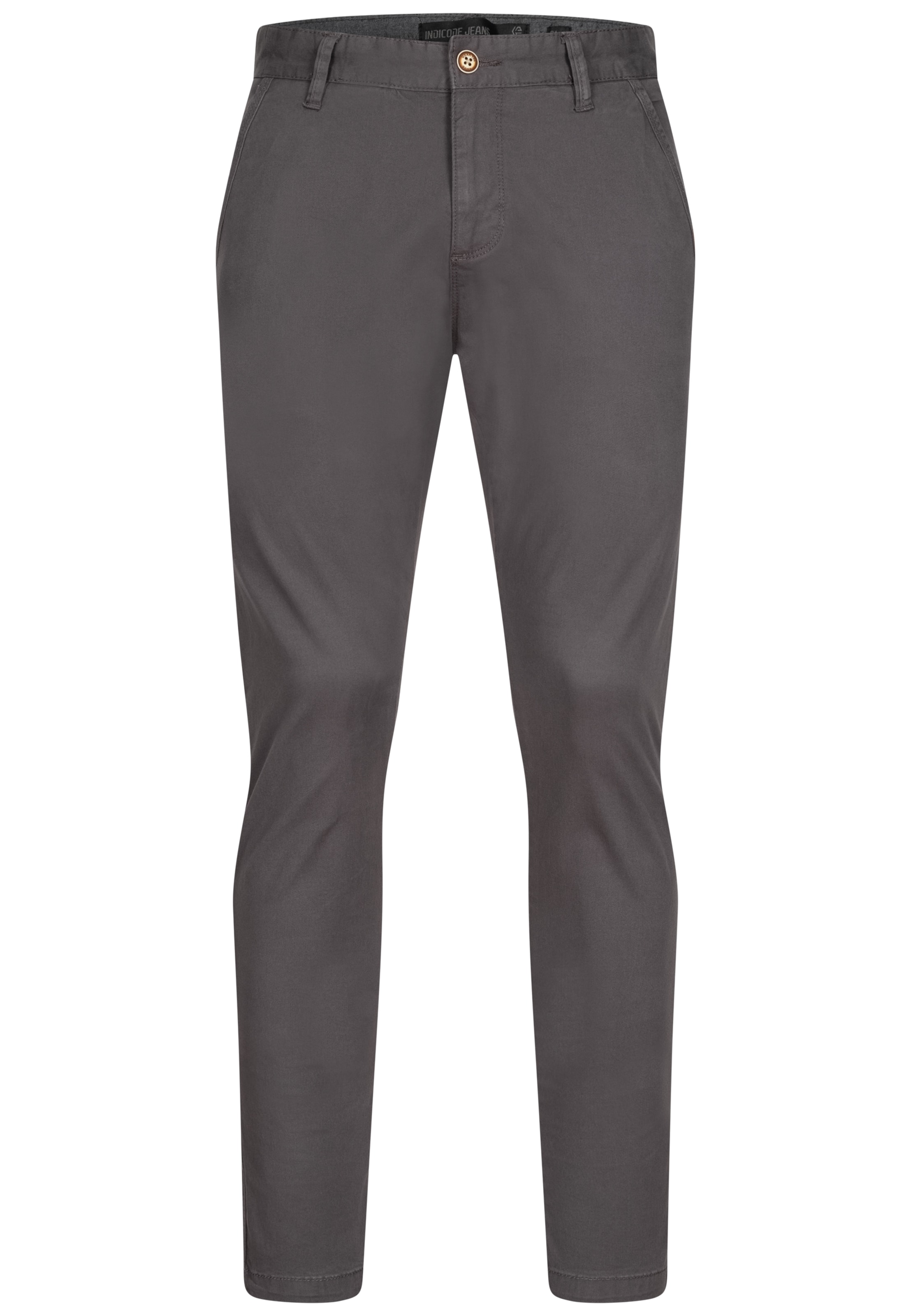 INDICODE JEANS Chino Pants 'Cherry' in Grey: front