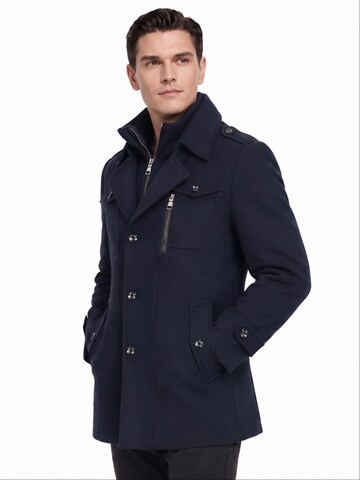 ALLTHEMEN Winter Coat 'Morgenkühle-1' in Blue: front
