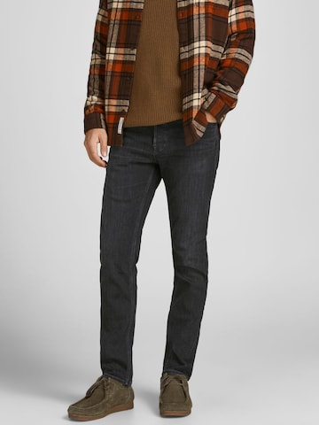 JACK & JONES Regular Jeans 'Mike' in Zwart: voorkant