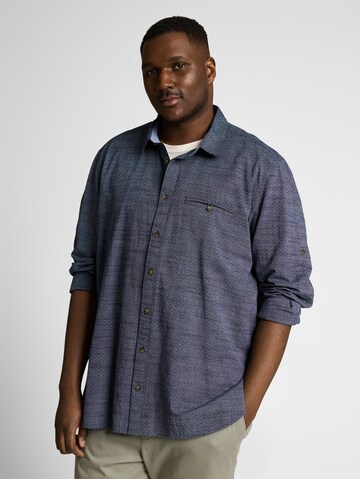TOM TAILOR Men + Regular fit Overhemd in Blauw: voorkant