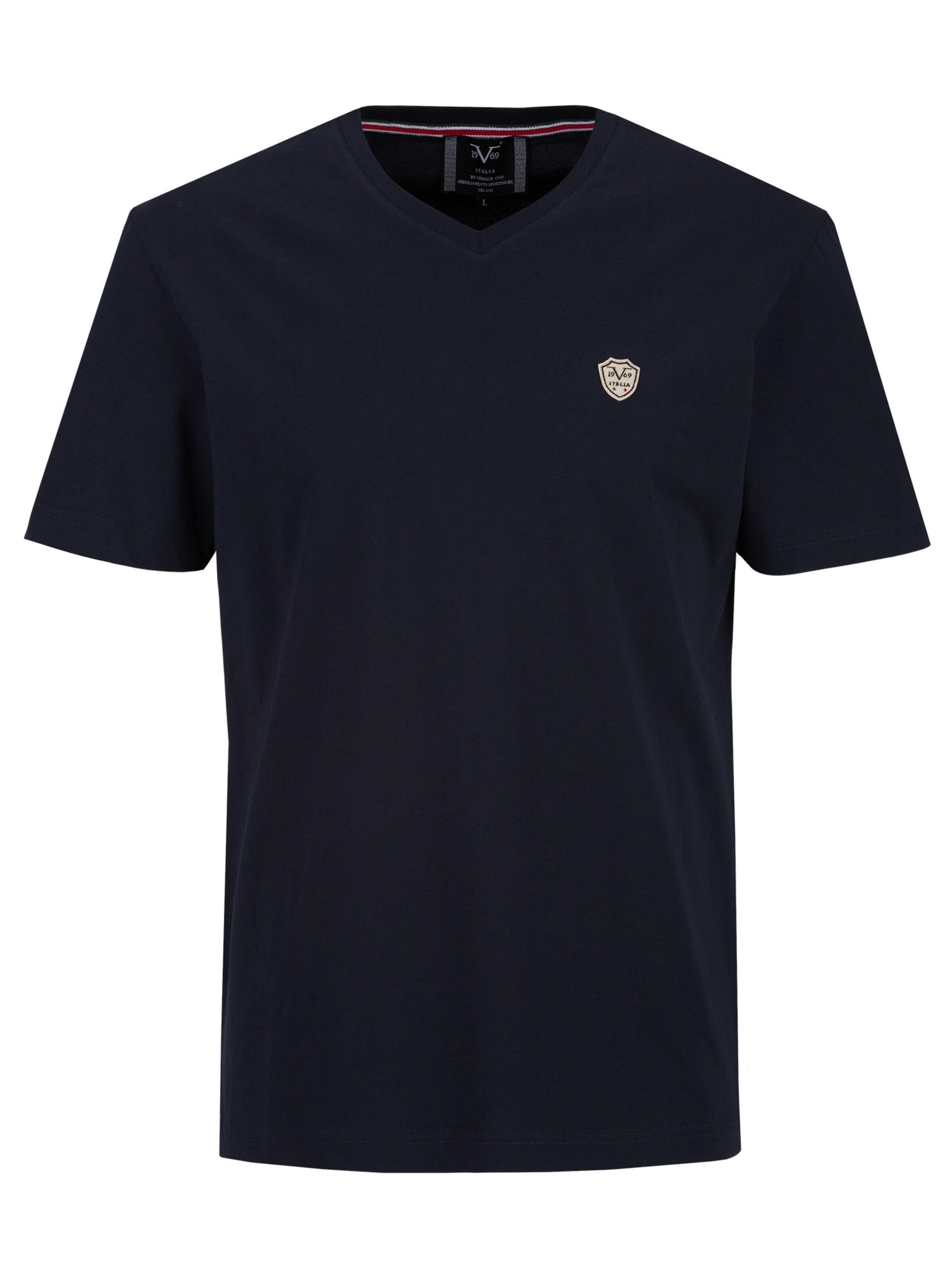 19V69 ITALIA Tričko 'Toni' – modrá: přední strana