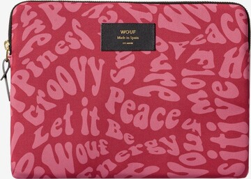 Wouf Laptop Bag in Pink: front